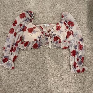 Endless Rose Crop Top, Floral, Size S